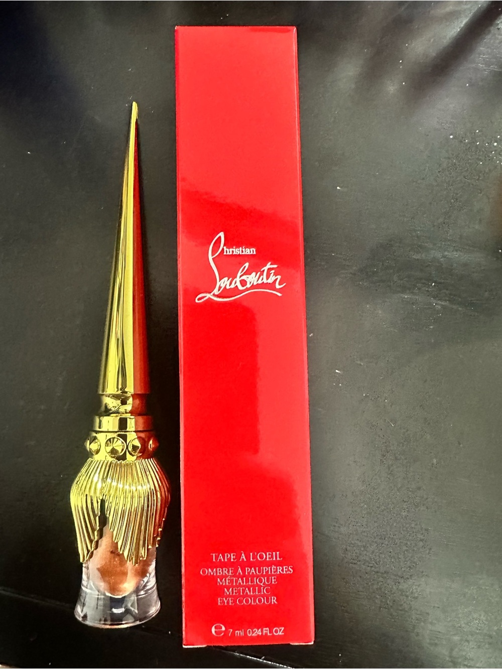 Christian Louboutin Gold Metallic Eye Colour with Red Box tone topaze 590